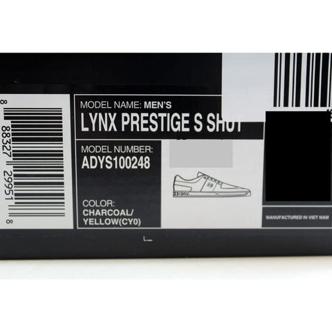 DC Lynx Prestige S Shut Charcoal/Yellow ADYS100248 Men's