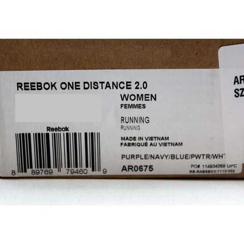 Reebok One Distance 2.0 Purple/Navy-Blue-Pewter-White AR0675 Women's
