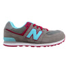 New Balance 574 Grey/Light Blue-Magenta KL574ALG Grade-School