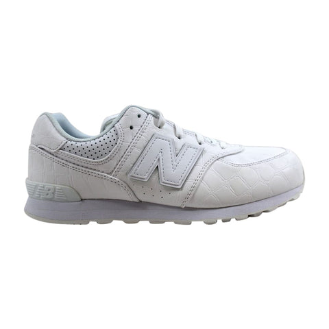 New Balance 574 White/White KL574EXG Grade-School