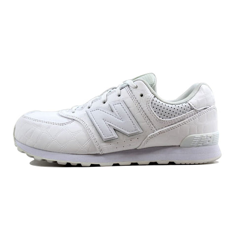 New Balance 574 White/White KL574EXG Grade-School