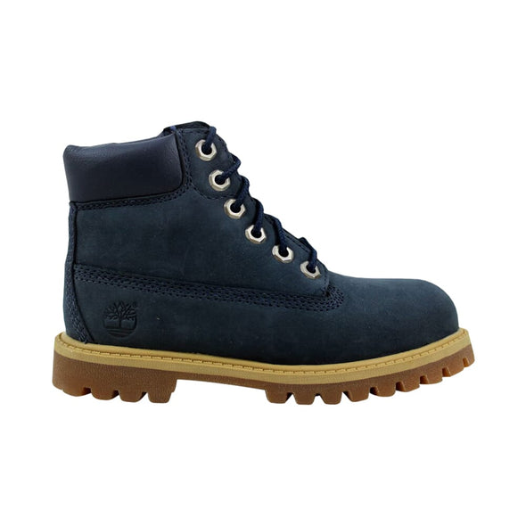 Timberland 6 Inch Premium Waterproof Navy Blue TB09487R Pre-School