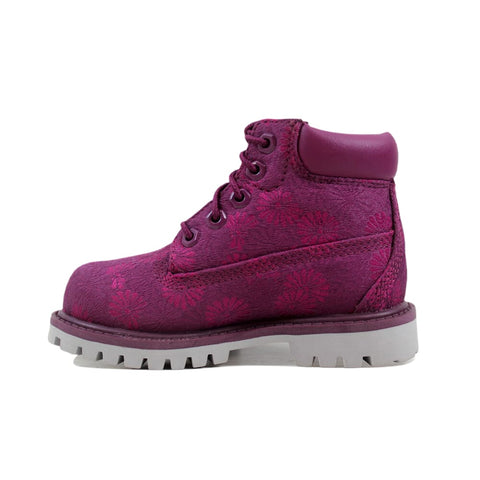 Timberland 6 Inch Classic Boot Magenta Floral TB0A175K Toddler