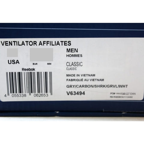 Reebok Ventilator Affiliates Grey/Carbon-Shark-Gravel-White Head Porter V63494 Men's