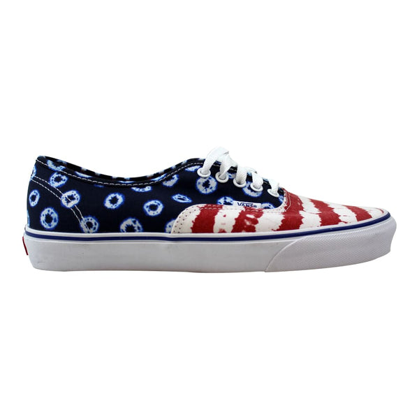 Vans Authentic Dyed Dots & Stripes Blue/Red  VN0003B9IDP Men's